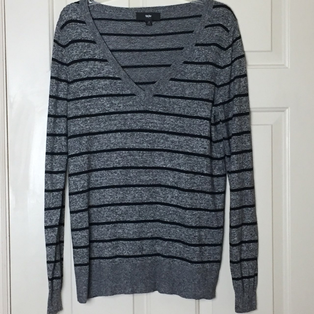 Mossimo Gray and Black Striped Sweater